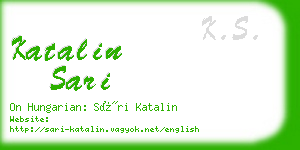 katalin sari business card